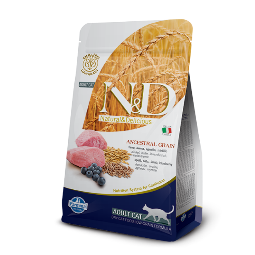 N&D CAT ANCESTRAL GRAIN LAMB BLUEBERY