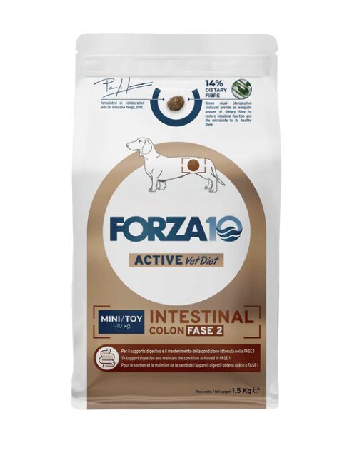 Forza10 Active VetDiet Intestinal Colon 2. fāze Mini/Toy suņiem ar zivi 1,5 kg