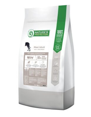 Natures Protection Dog MAXI Lielām šķirnēm ar mājputnu 18kg