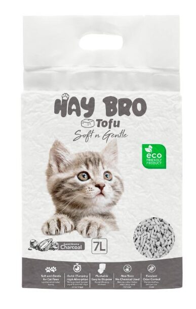 BeloCat Tofu pakaiši kaķiem Charcoal Scent (Aktivētā ogle) 2.5 kg, 7 l