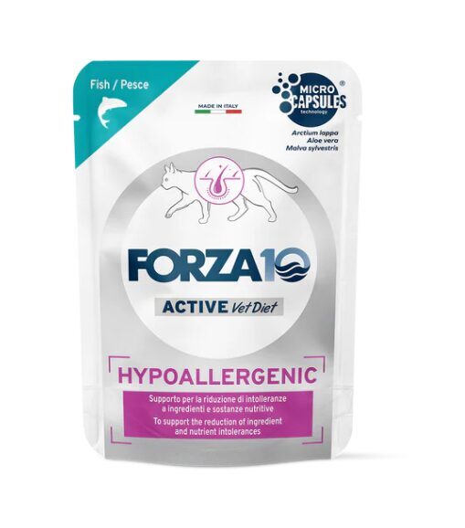 Forza10 Hypoallergenic ActiWet konservi kaķiem ar zivi 80g