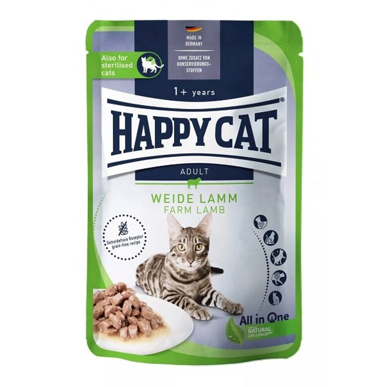 Happy Cat Meat in Sauce - Culinary Weide-Lamm - konservi kaķiem ar jēru 85 g