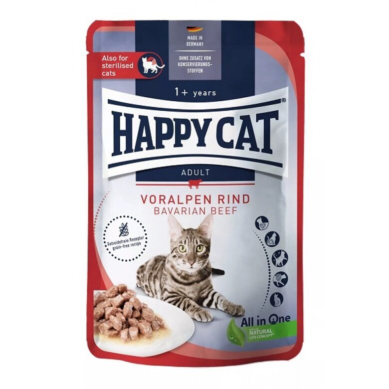Happy Cat Meat in Sauce - Culinary Voralpen-Rind - konservi kaķiem ar liellopu 85 g