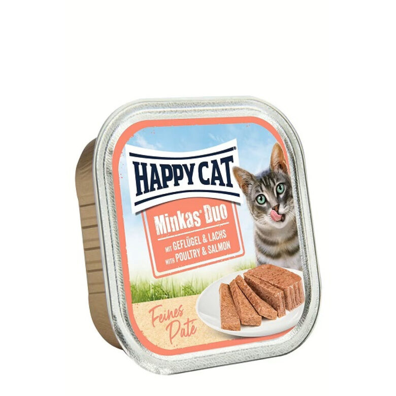 Happy Cat Minkas Duo Geflügel & Lachs Paté 100 g