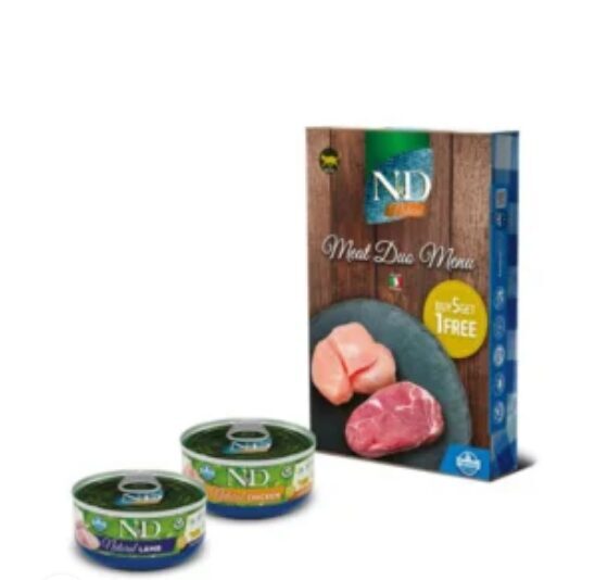 N&D CAT NATURAL MEAT DUO MENU 6x70G