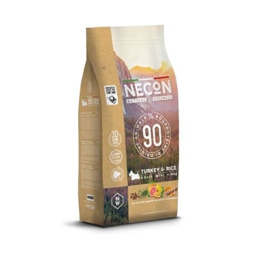 NECON Natural Welness dog mini adult turkey and rice - tītars un rīsi 10 kg