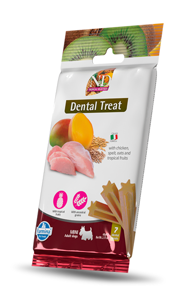 N&D DOG TREAT DENTAL TROPICAL CHICKEN Mini 60g