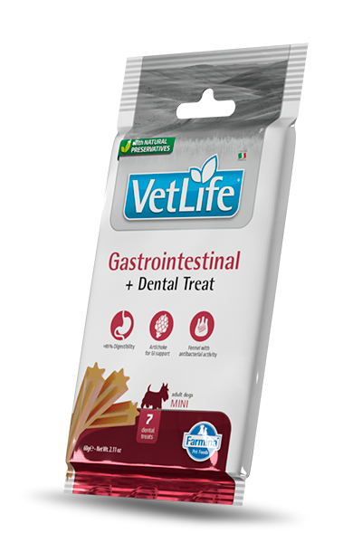 VET LIFE DOG TREAT DENTAL GASTROINTESTINAL Mini 60g