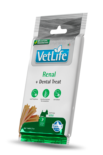 VET LIFE DOG TREAT DENTAL RENAL Mini 60g
