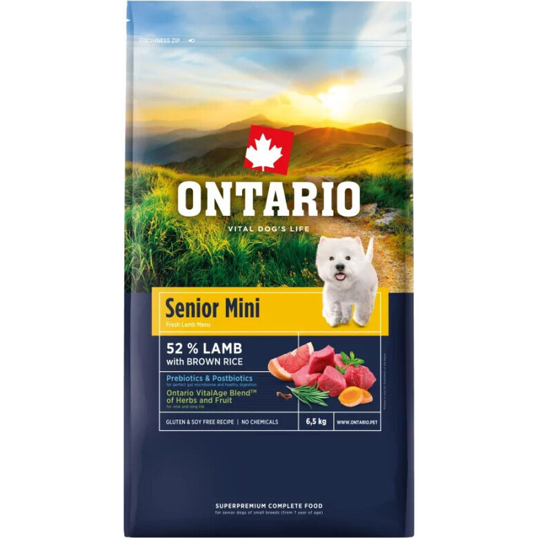 Ontario Senior Mini, Lamb and Brown Rice, 6,5 kg