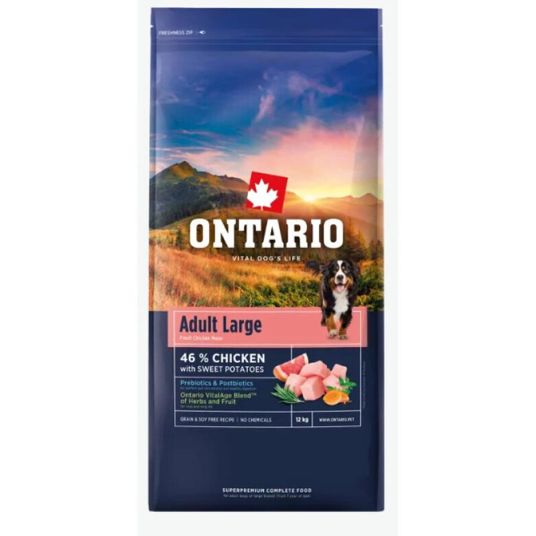 Ontario Adult Large, Chicken and Sweet Potatoes, 12 kg