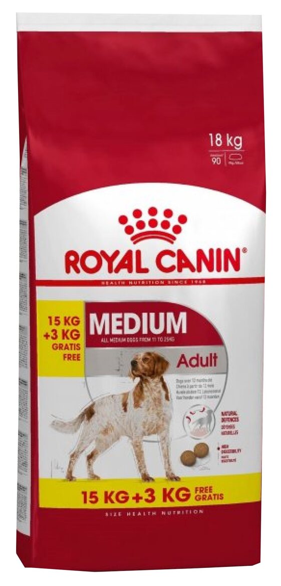 Royal Canin Medium Adult 15 kg + 3 kg