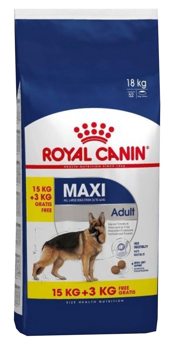 Royal Canin Maxi Adult 15 kg + 3 kg