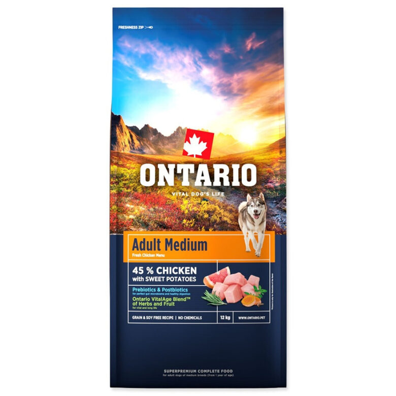 Ontario Adult Medium Chicken & Sweet Potatoes 12 kg