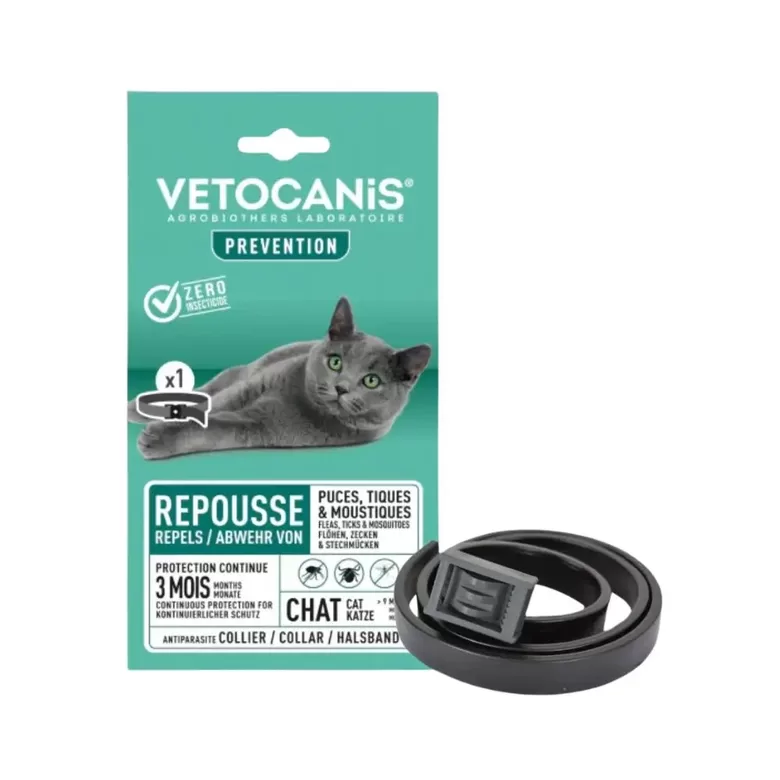 Vetocanis pretinsektu repelenta kakla siksna ārīgai lietošanai kaķiem no 9 mēnešu vecuma