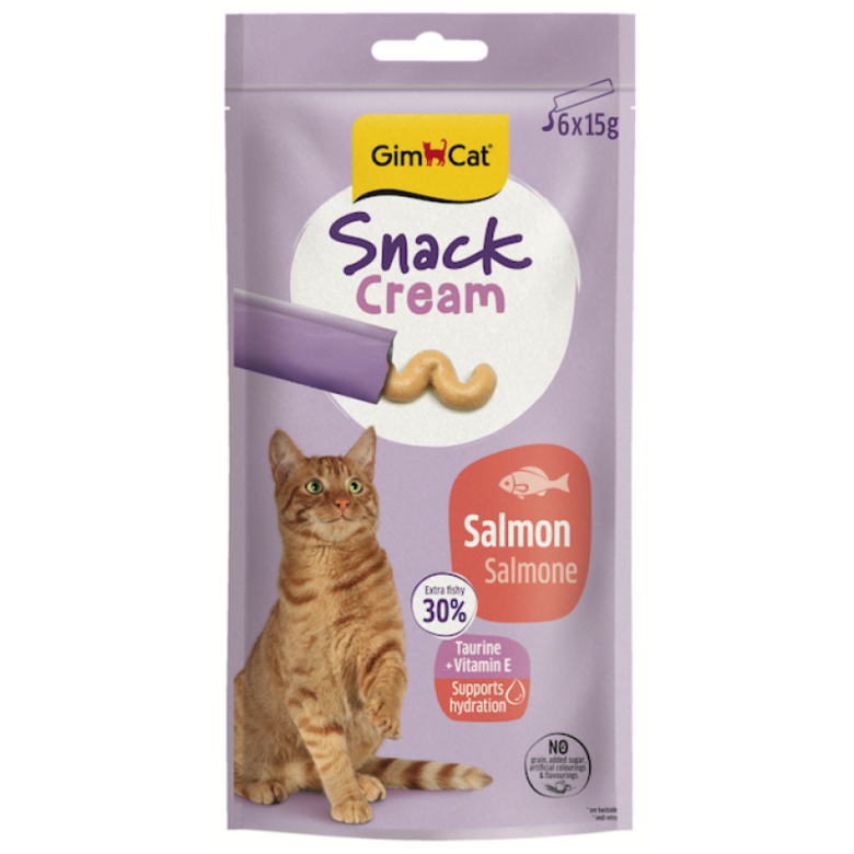 GimCat SNACK CREAM SALMON 6x15g