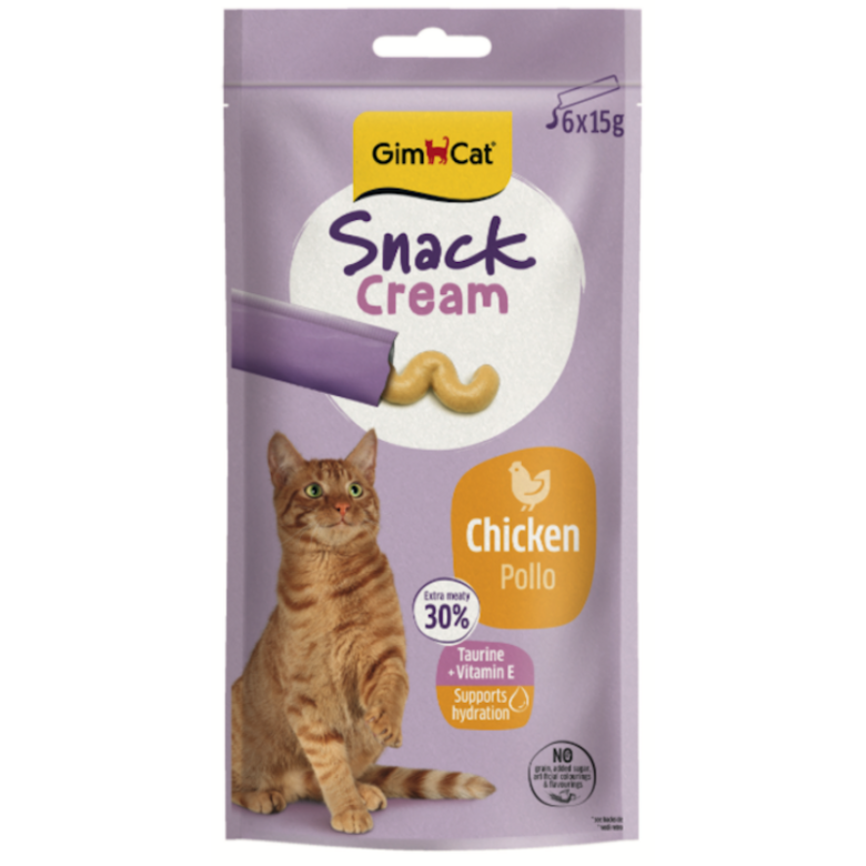 GimCat SNACK CREAM CHICKEN 6x15g