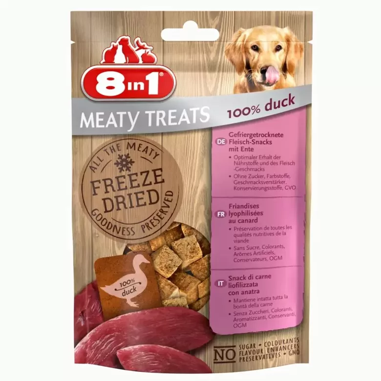 8in1 kārums suņiem - Meaty Treats ar 100% pīles krūtiņu 50 g