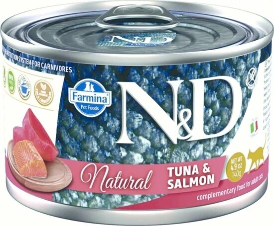 N&D CAT NATURAL TUNA SALMON 140g