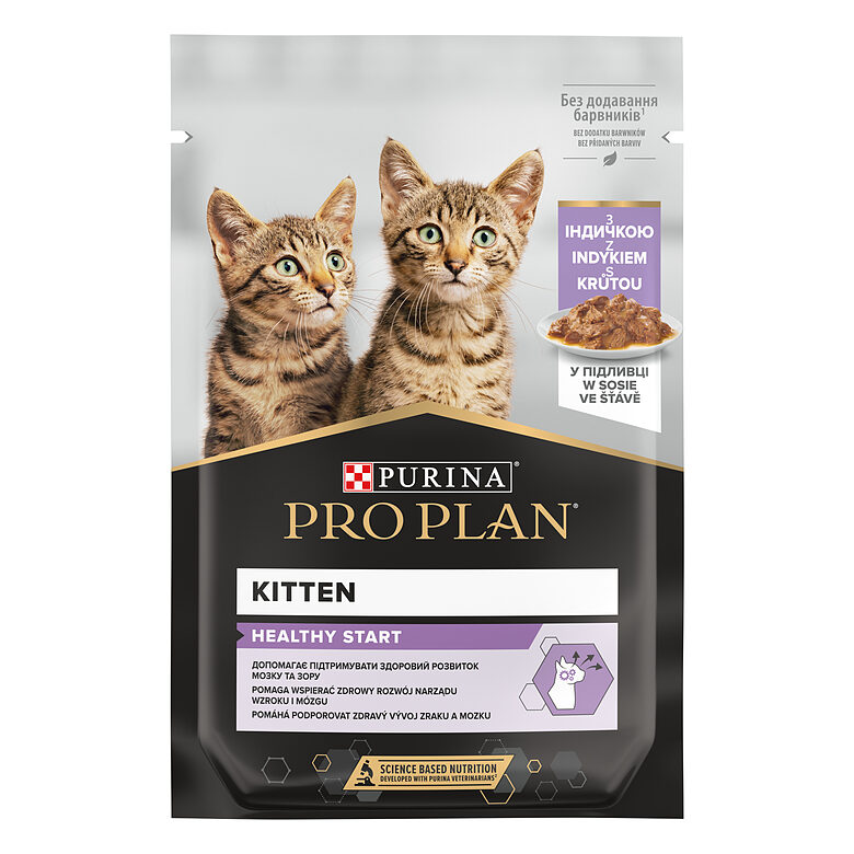 PRO PLAN HEALTHY START konservs kaķēniem (tītars) 85g