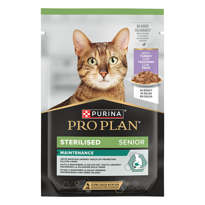 PRO PLAN  STERILISED SENIOR konservs kaķiem (tītars) 85g 