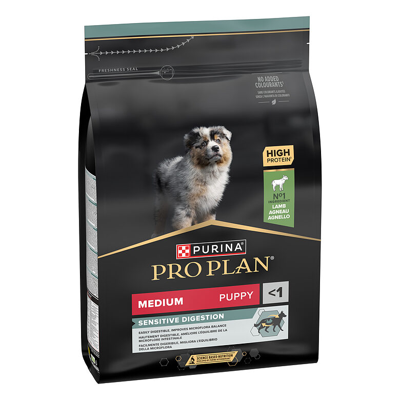 PRO PLAN MEDIUM PUPPY sausā barība kucēnam (jērs) 3kg
