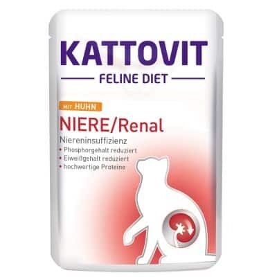 KATTOVIT Niere/Renal Huhn - Konservi kaķiem ar vistu 85g
