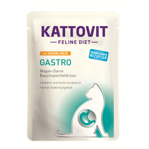 KATTOVIT Gastro Huhn/Reiss - Konservi kaķiem ar vistu un rīsiem 85g