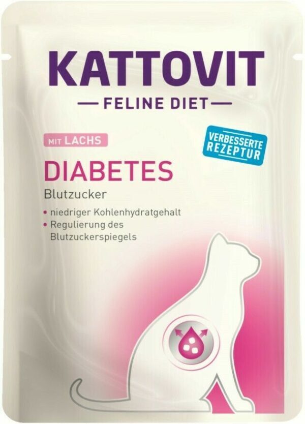 KATTOVIT Diabetes Lachs - Konservi kaķiem ar lasi 85g