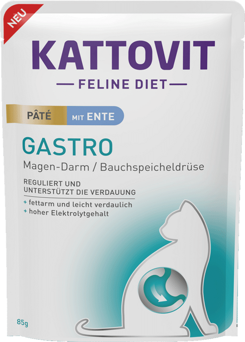 KATTOVIT Gastro Pate Ente - Pastēte kaķiem ar pīli 85g