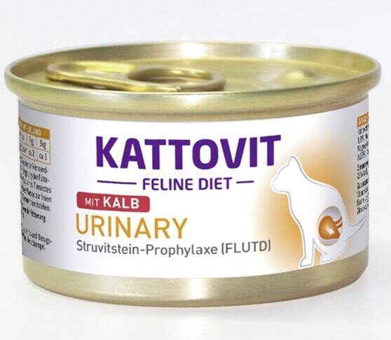 KATTOVIT Urinary Kalb - Konservi kaķiem ar teļa gaļu 185g