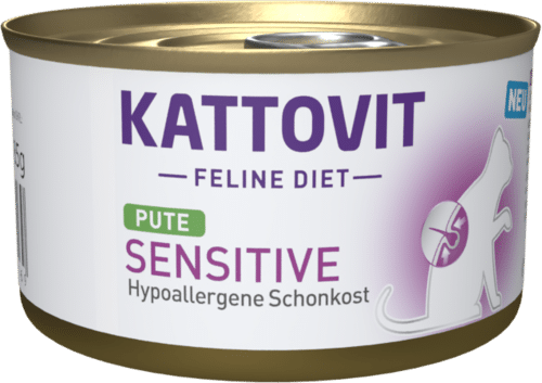 KATTOVIT Sensitive Pute/Turkey - Konservi jūtīgiem kaķiem ar tītaru 185g