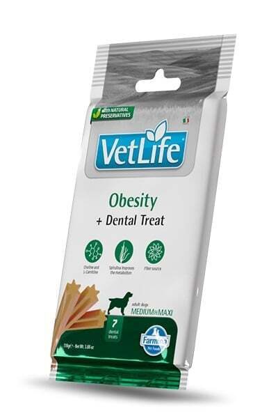 VET LIFE DOG TREAT DENTAL OBESITY Medium/Large 100g