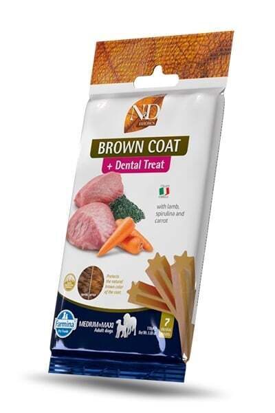 N&D DOG TREAT DENTAL LAMB BROWN COAT Medium/Large 100g