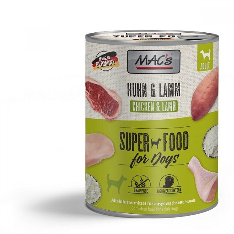 MAC's Dog Huhn & Lamm - konservi suņiem ar vistu & jēru 400 g