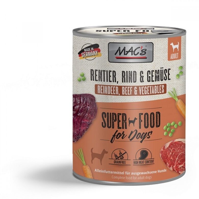 MAC's Dog Rentier, Rind & Gemüse - konservi suņiem ar briedi, liellopu & dārzeņiem 400 g