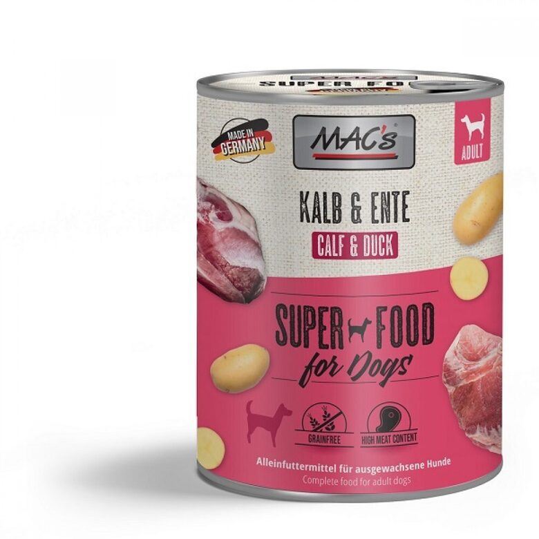 MAC's Dog Kalb & Ente - konservi suņiem ar jaunlopu & pīli 400 g