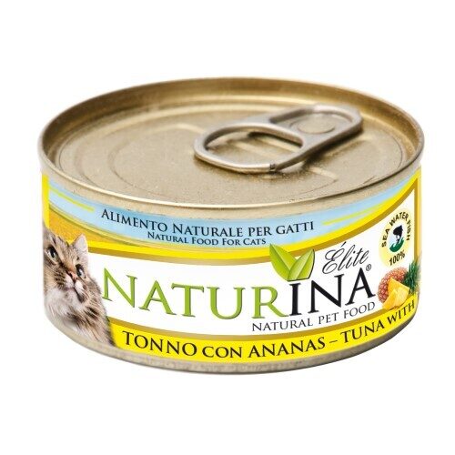 NATURINA ELITE - konservi kaķiem tuncis ar ananāsiem 70 g