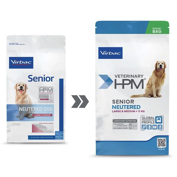 VIRBAC HPM Dog Senior Neutered Large & Medium Breed 3kg