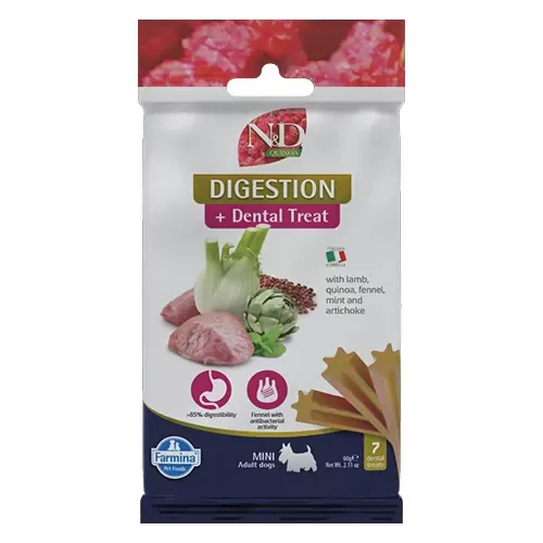 N&D DOG TREAT DENTAL QUINOA LAMB DIGESTION Mini 60g