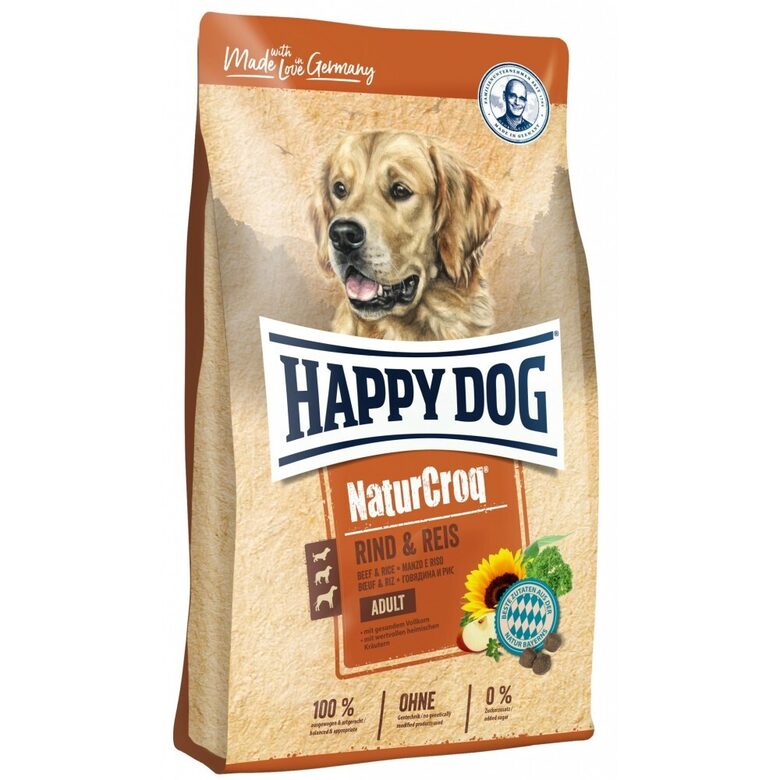 Happy Dog NaturCroq Rind & Reis - sausā barība suņiem ar liellopu & rīsiem 1 kg