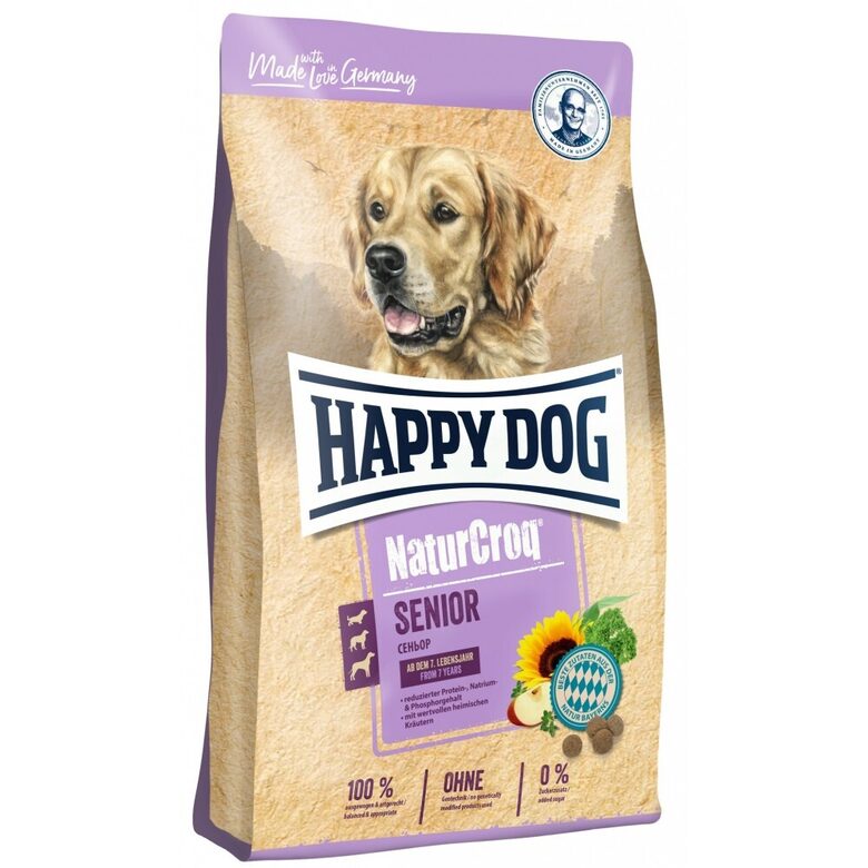 Happy Dog NaturCroq Senior - sausā barība suņiem senioriem ar mājputnu & zivīm 15 kg