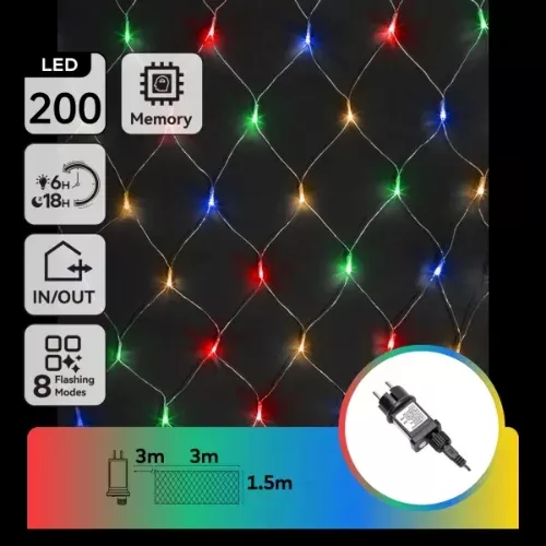 VIRTENE TĪKLS COLOR 3×1.5M