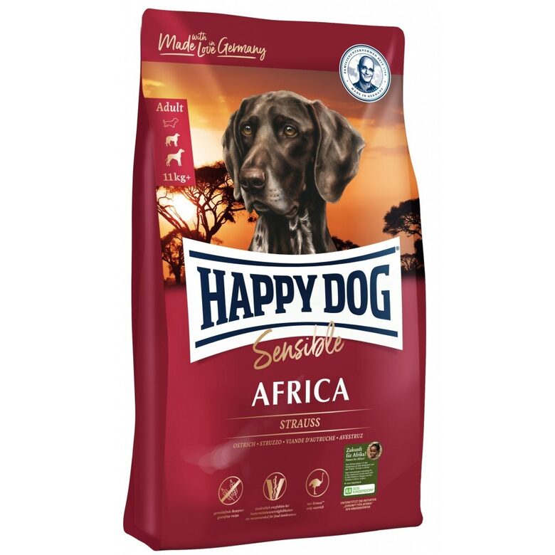 Happy Dog Sensible Africa 4 kg - sausā barība suņiem ar strausa gaļu