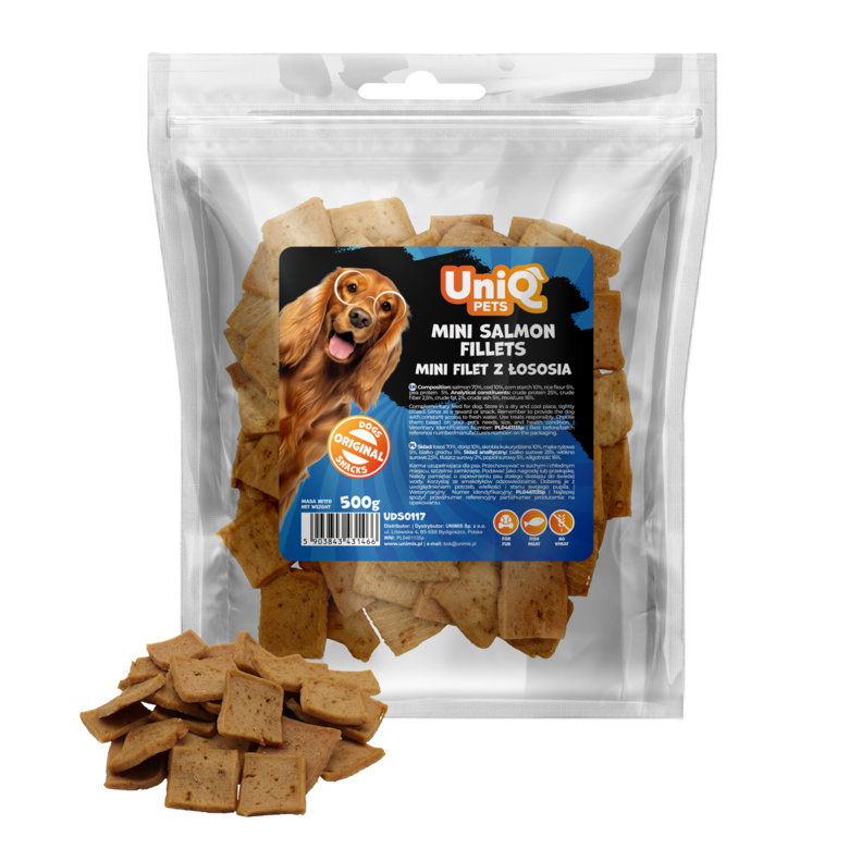 UniQ Pets – Mini Salmon Fillets - Lõhe minifileed, 500 g