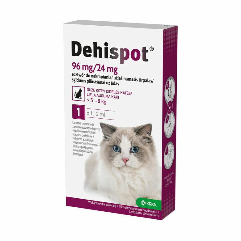 Dehispot Spot-On 96 mg / 24 mg šķīdums kaķiem 1,12 ml (5-8 kg) N1