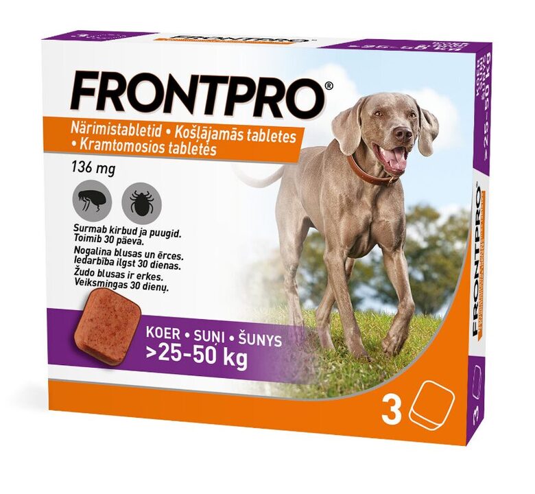 FRONTPRO 136MG KOŠĻ TABL SUŅIEM (>25-50KG) XL N3
