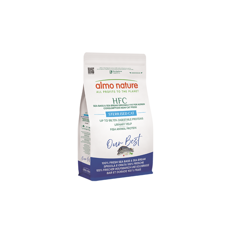 Almo Nature HFC Longevity ar jūras plaudi un jūras asari, 1,2kg