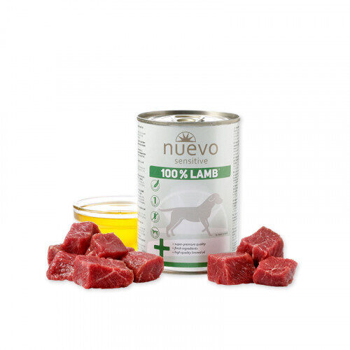 Nuevo Sensitive 100% Lamb konservi suņiem no svaigas jēra gaļas 6x400 g