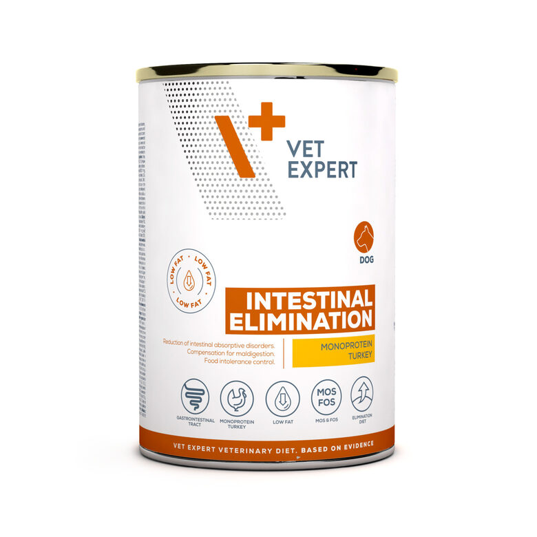 4T SUŅU INTESTINAL ELIMINATION LOW FAT KONS 400G Vet Expert